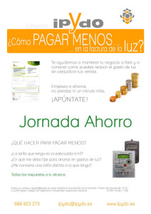 cartel jornada ahorro factura de la luz Alicante