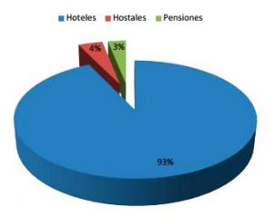 Eficiencia energética en hoteles gráfico tarta tipo de hotel